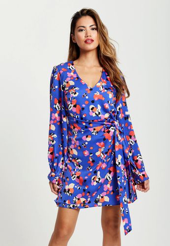 Womens Multicolour Abstract Dot Print Mini Wrap Dress - - 8 - NastyGal UK (+IE) - Modalova