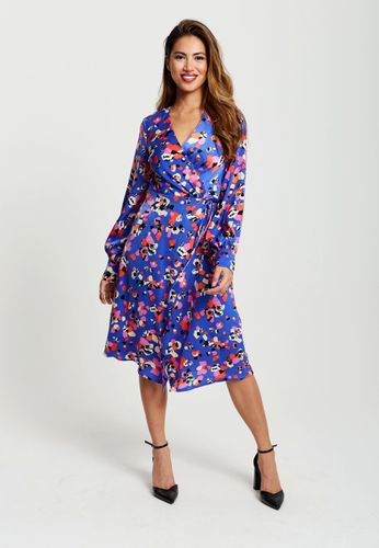 Womens Multicolour Abstract Dot Print Midi Wrap Dress In - 18 - NastyGal UK (+IE) - Modalova