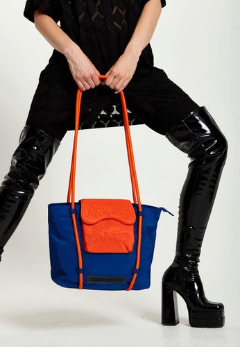 Womens Tote Bag With Quilted Logo In Orange And Royal - One Size - NastyGal UK (+IE) - Modalova