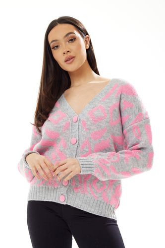 Womens Geometric Pattern Cardigan In Pink And - S/M - NastyGal UK (+IE) - Modalova