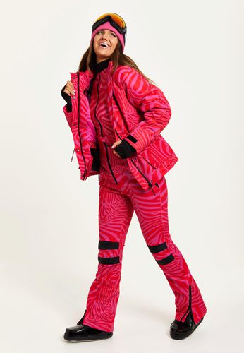 Womens Ski Waterproof Jacket In Zebra Print - 12 - Liquorish - Modalova