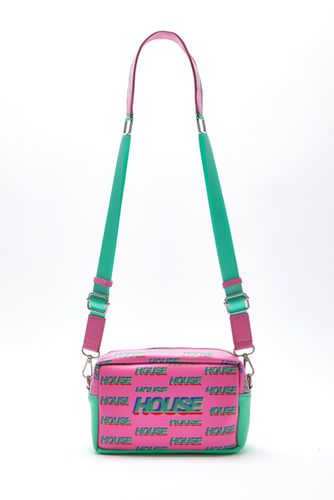 Womens Cross Body Bag In And Mint With 'House' Print - One Size - House of Holland - Modalova