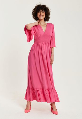 Womens Maxi Dress With Frill Sleeves - 8 - NastyGal UK (+IE) - Modalova