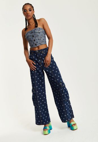 Womens Star Print Cargo Jeans - - 6 - NastyGal UK (+IE) - Modalova