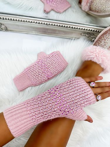 Womens Crystal Droplet Sparkly Cashmere Blend Fingerless Gloves - - One Size - NastyGal UK (+IE) - Modalova