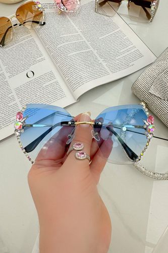 Womens Crystal Glimmer Fashion Glasses - - One Size - Love Lemonade - Modalova