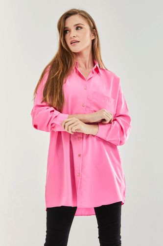 Womens Pink Oversized Shirt - M - Liquorish - Modalova