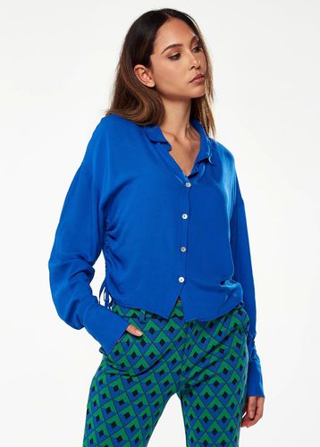 Womens Shirt in with Drawstring Detail on the Side - M - Liquorish - Modalova