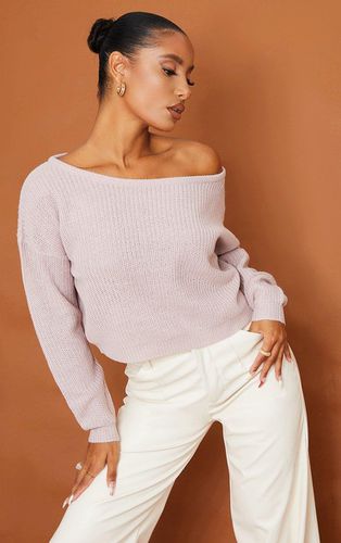 Womens Blush Off The Shoulder Knitted Jumper - - M/L - NastyGal UK (+IE) - Modalova
