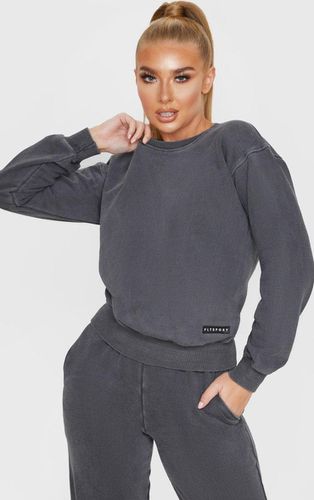 Womens Charcoal Badge Detail Sport Sweatshirt - - L - NastyGal UK (+IE) - Modalova