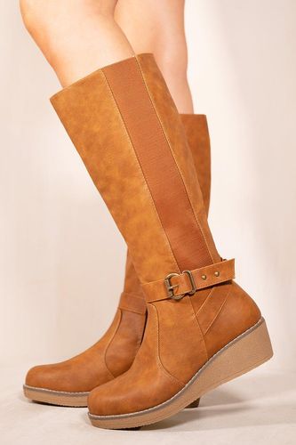 Womens 'Ayleen' Wedge Heel Knee High Boots - - 3 - NastyGal UK (+IE) - Modalova