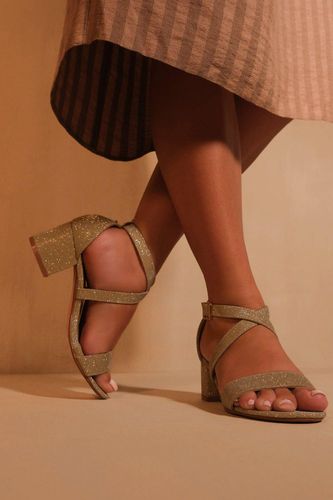 Womens 'Amber' Strappy Mid High Block Heels Peep Toe - - 3 - Where's That From - Modalova
