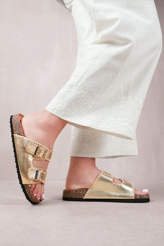 Womens 'Sunset' Double Strap Flat Sandals With Buckle Detail - - 3 - NastyGal UK (+IE) - Modalova