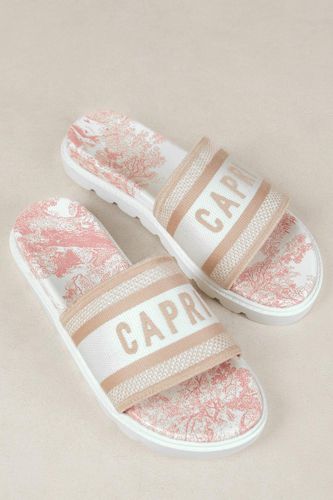 Womens 'Moon' Flat Sandal With Text Detailing And Printed Sole - - 4 - NastyGal UK (+IE) - Modalova