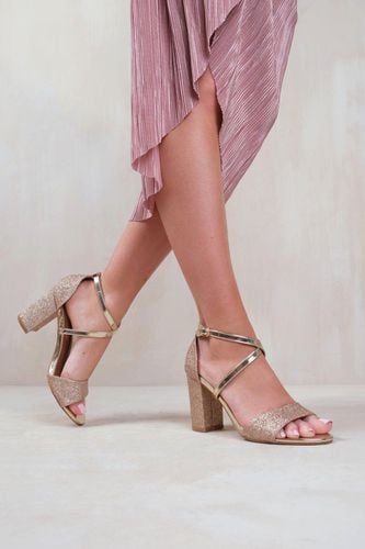 Womens 'Ruth' Extra Wide Fit High Block Heel Sandals With Cross Over Ankle Strap - - 4 - NastyGal UK (+IE) - Modalova