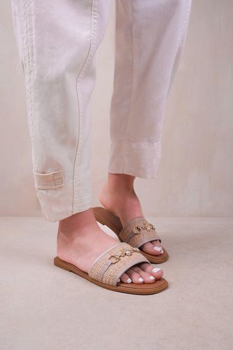 Womens 'Harmony' Pu Straw Detail Strap Sandals - - 8 - Where's That From - Modalova