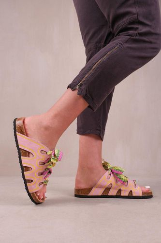Womens 'Paradox' Strappy Flat Sandals With Printed Ribbon Detailing - - 3 - NastyGal UK (+IE) - Modalova
