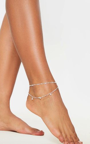 Womens Silver Double Layer Stars And Diamante Chain Anklet - - One Size - NastyGal UK (+IE) - Modalova