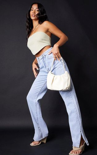 Womens Petite Bleach Wash Split Hem Jeans - - 2 - NastyGal UK (+IE) - Modalova