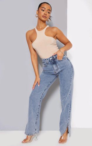 Womens Petite Vintage Wash Split Hem Jeans - - 6 - NastyGal UK (+IE) - Modalova