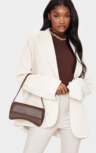 Womens Chocolate PU Flap Over Baguette Shoulder Bag - - One Size - NastyGal UK (+IE) - Modalova