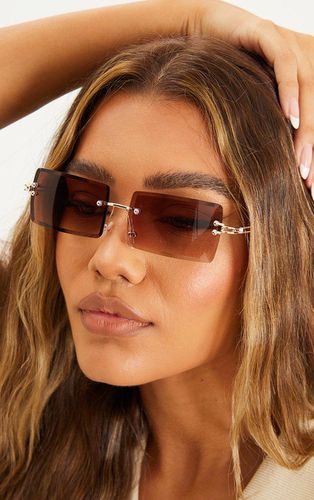 Womens Rose Lens Square Frameless Sunglasses - - One Size - NastyGal UK (+IE) - Modalova