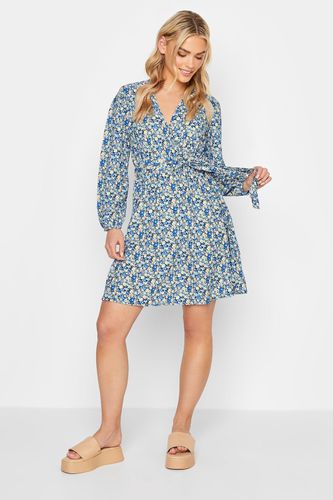 Womens Petite Wrap Dress - Blue - 8 - NastyGal UK (+IE) - Modalova
