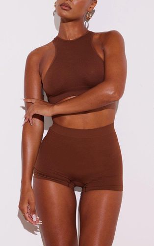 Womens Chocolate Rib Seamless Boy Shorts - - L - NastyGal UK (+IE) - Modalova