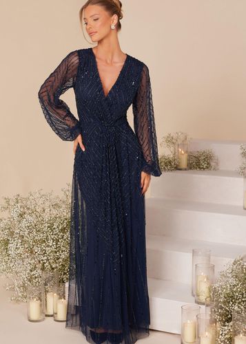 Womens Embellished Wrap Maxi Dress - - 10 - NastyGal UK (+IE) - Modalova