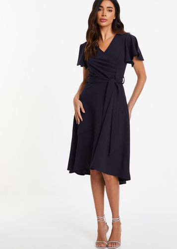Womens Frill Sleeve Wrap Midi Dress - - 18 - NastyGal UK (+IE) - Modalova