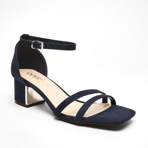 Womens Wide Fit Foil Strappy Low Block Heeled Sandals - - 3 - NastyGal UK (+IE) - Modalova