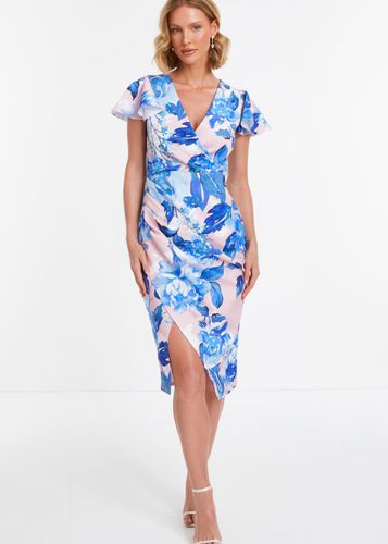 Womens Floral Wrap Midi Dress - - 8 - NastyGal UK (+IE) - Modalova