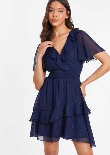 Womens Chiffon Frill Skater Dress - - 6 - NastyGal UK (+IE) - Modalova