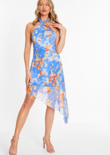Womens Abstract Print Chiffon Asymmetric Mini Dress - - 18 - NastyGal UK (+IE) - Modalova