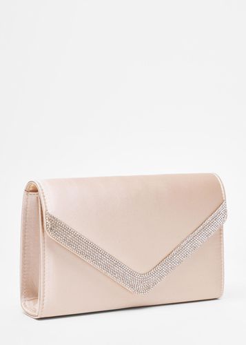 Womens Diamante Trim Clutch Bag - - One Size - Quiz - Modalova