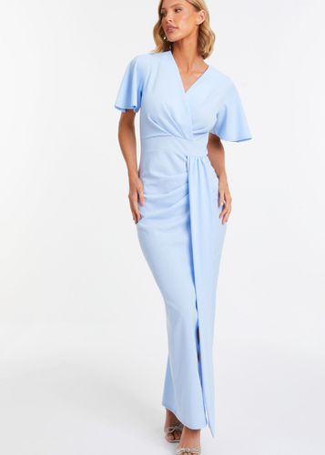 Womens Wrap Maxi Dress - Blue - 8 - NastyGal UK (+IE) - Modalova