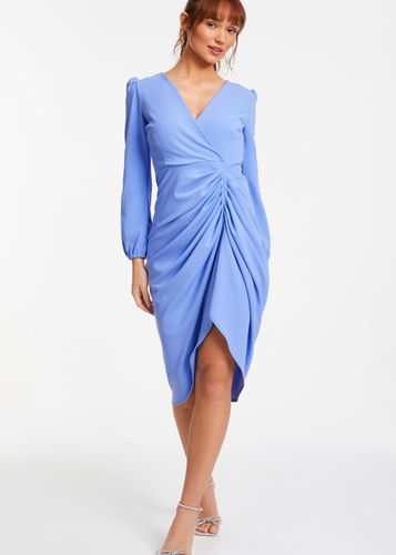 Womens Ruched Wrap Midi Dress - - 8 - NastyGal UK (+IE) - Modalova