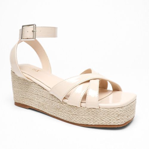 Womens Faux Leather Strappy Woven Wedges - - 6 - Quiz - Modalova