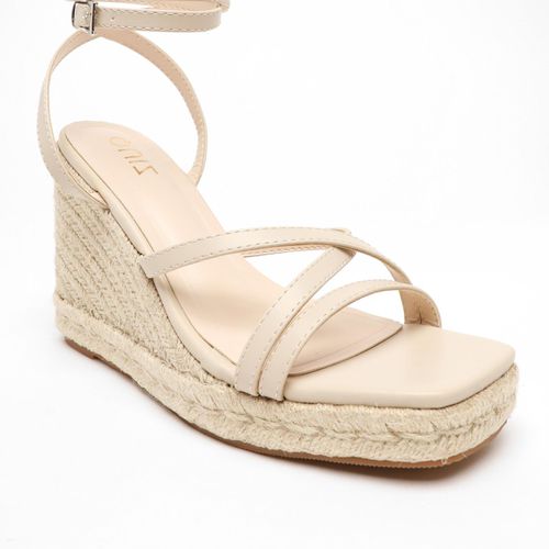 Womens Faux Leather Strappy Woven Wedges - - 8 - Quiz - Modalova