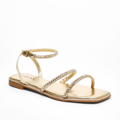 Womens Diamante Double Strap Flat Sandals - - 7 - NastyGal UK (+IE) - Modalova