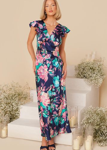 Womens Satin Floral Maxi Dress - - 12 - NastyGal UK (+IE) - Modalova