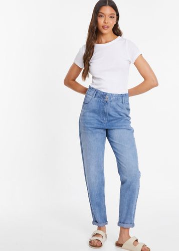 Womens Denim High Waisted Tapered Jeans - - 6 - Quiz - Modalova