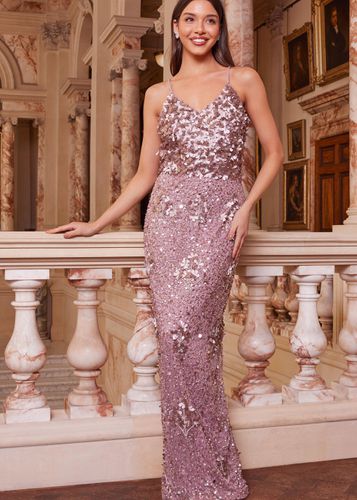 Womens Embellished Sequin Maxi Dress - - 8 - Quiz - Modalova
