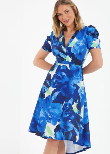 Womens Floral Dip Hem Midi Dress - - 14 - NastyGal UK (+IE) - Modalova