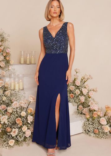 Womens Embellished Chiffon Maxi Dress - - 12 - NastyGal UK (+IE) - Modalova