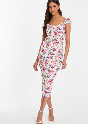 Womens Floral Bardot Midi Dress - - 6 - NastyGal UK (+IE) - Modalova