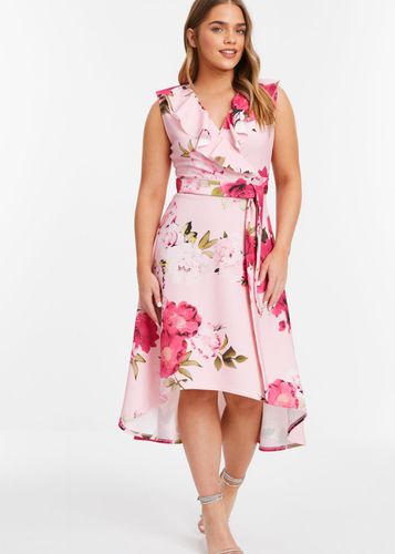 Womens Petite Floral Dip Hem Midi Dress - - 10 - NastyGal UK (+IE) - Modalova