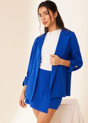 Womens Ruched Sleeve Tailored Blazer - - 10 - Quiz - Modalova