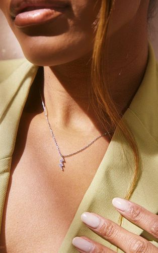 Womens Silver Celestial Lightening Bolt Dainty Necklace - - One Size - NastyGal UK (+IE) - Modalova