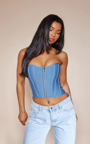 Womens Steel Bandage Hook And Eye Structured Corset - 8 - NastyGal UK (+IE) - Modalova